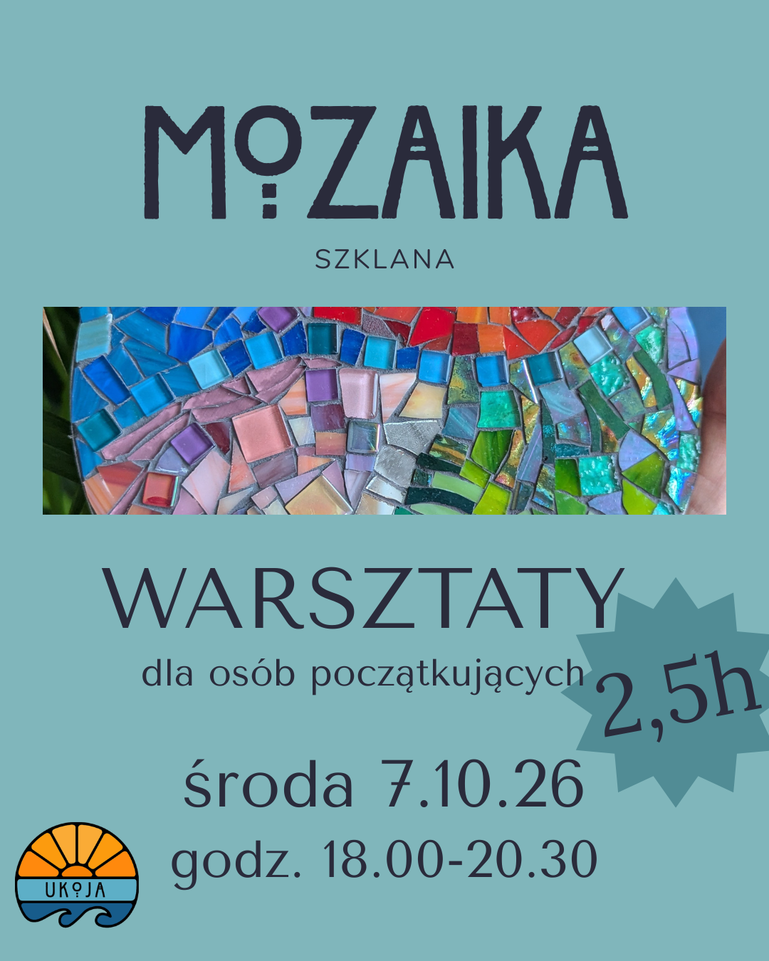 Warsztaty mozaiki 2,5h - 7.10.2026 godz. 18.00